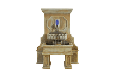 Savonna Wall Outdoor Cast Stone Garden Fountain W/ Legs Fountain Tuscan